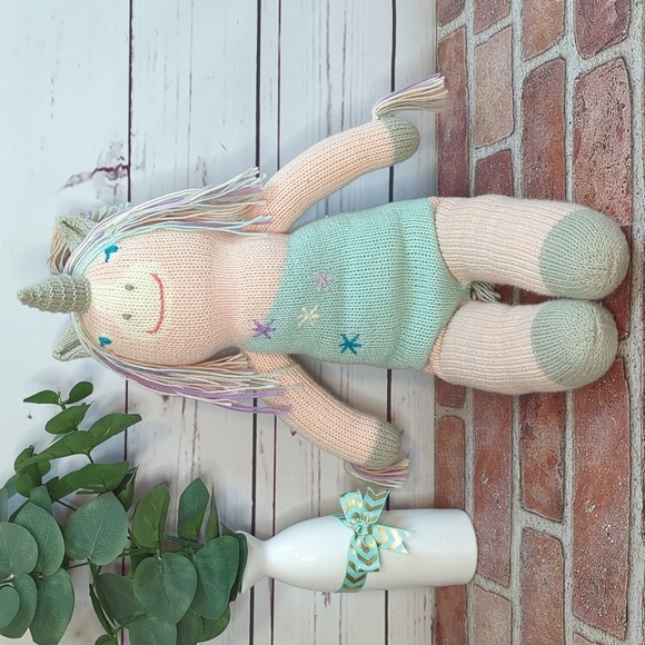 BlaBla Kids Confetti the Unicorn Modern and Soft Knit‎ Plush Stuffed Animal Stuffed Animals